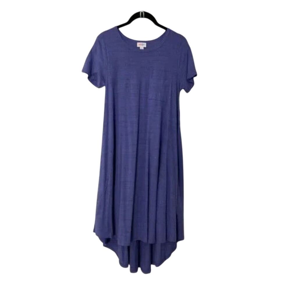 LuLaRoe Carly Swing dress XXS 0 00 relaxed fit Heather purple solid color cotton